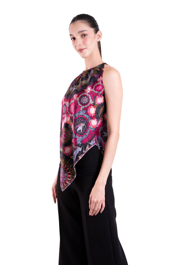 Blusa Cuello Ajustable Colibrí