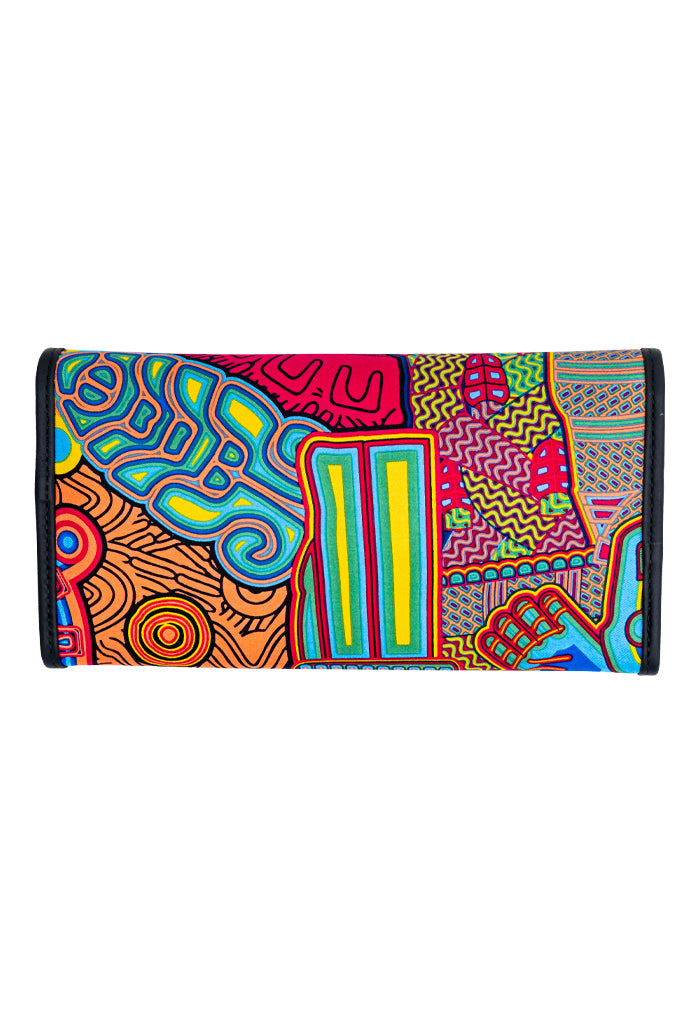 Cartera Bolsillo Negro Diosas Mexicas