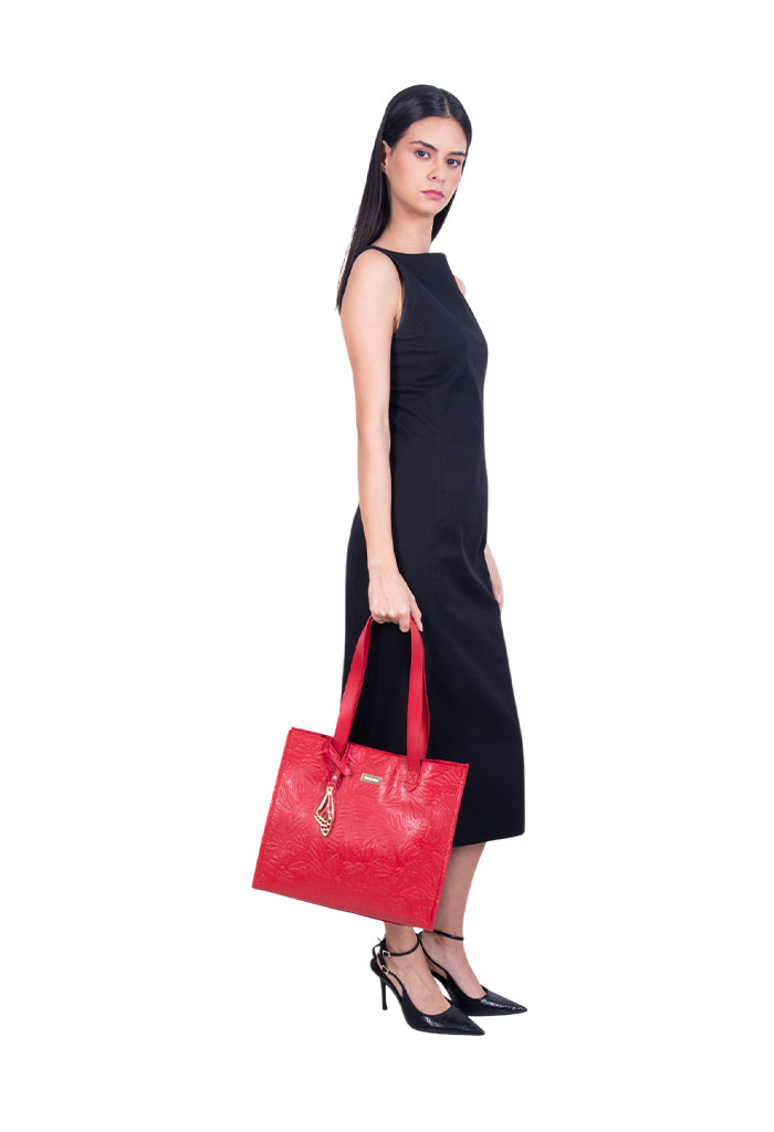 Tote Xunaán de Piel Grabado Mariposa