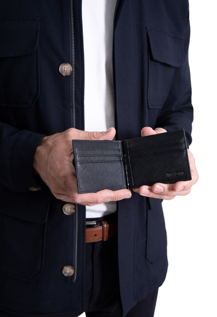 Cartera Xiib Saffiano con clip Grecas