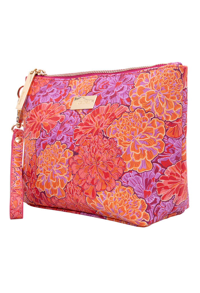 Cosmetiquera Piix Saffiano Cempasúchil Ofrenda