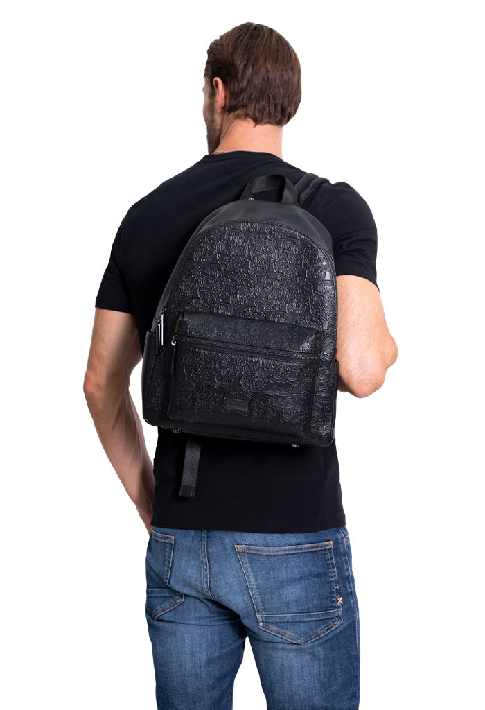 Backpack Nuuk Piel Grabado Tzompantli