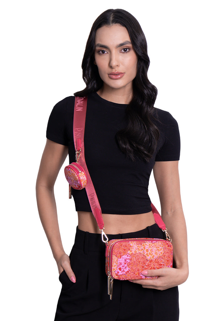 Bolsa Crossbody Utsil Saffiano Cempasúchil Ofrenda