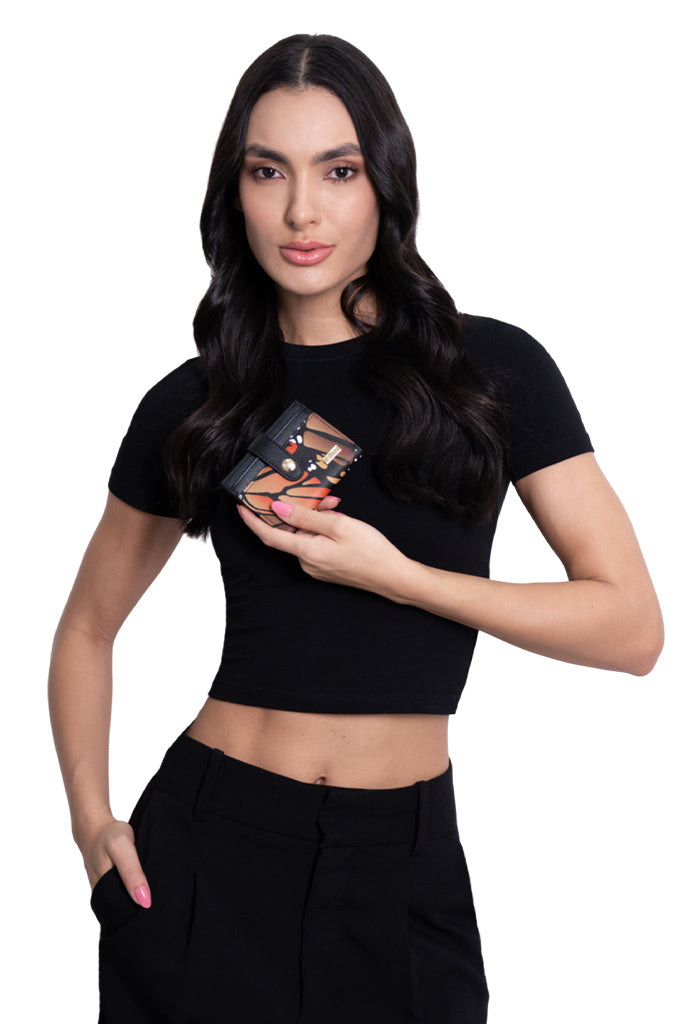 Tarjetero Meent Saffiano Mariposa Macro