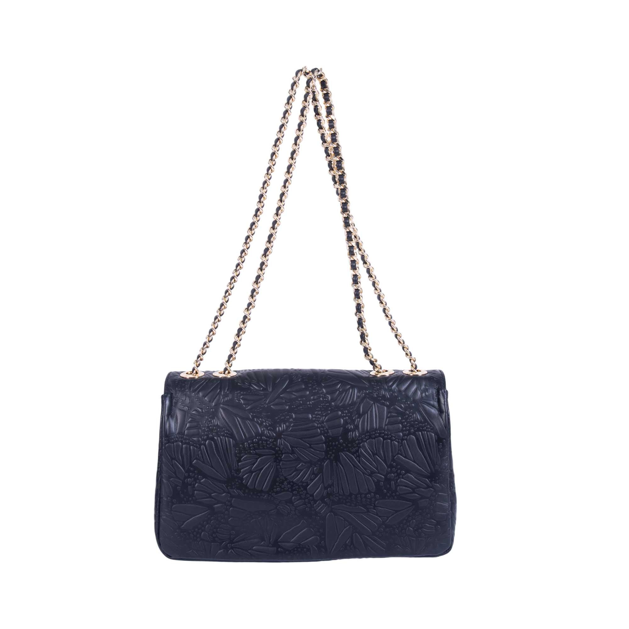 Bolsa Tusbel Piel Grabado Mariposa
