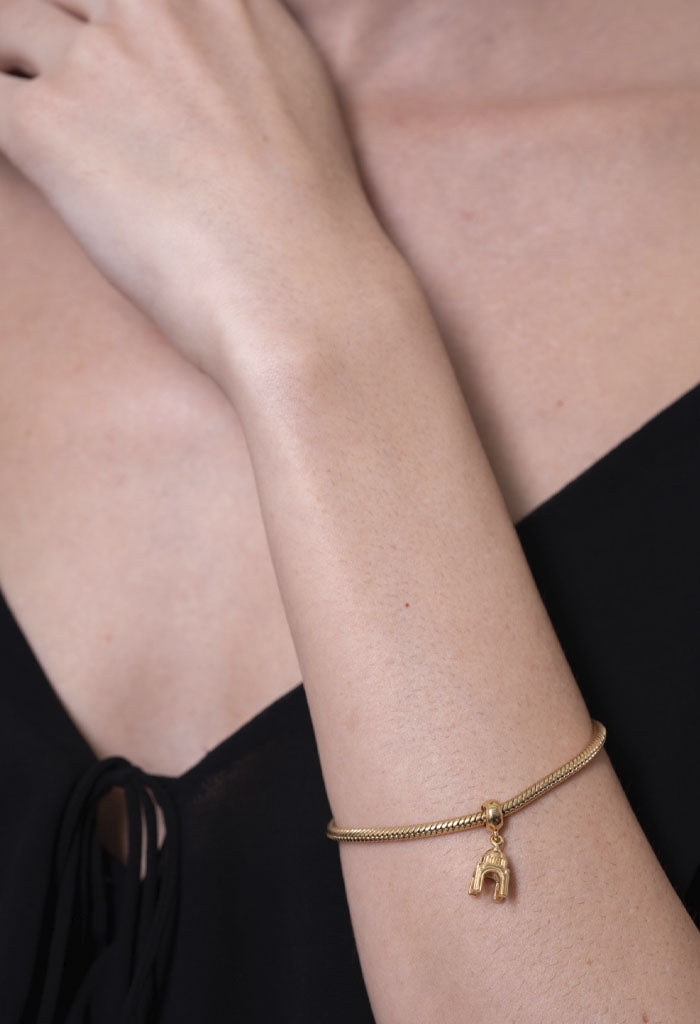 Amuleto para Brazalete Monumento Revolución Baño de Oro