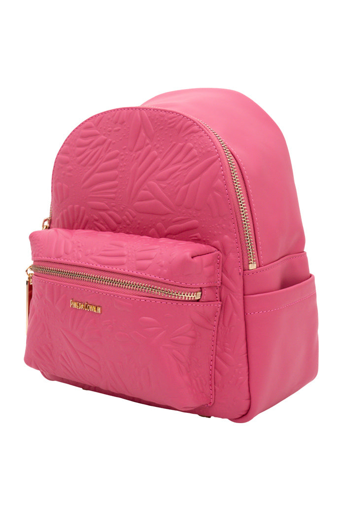 Mini Backpack Nuuk de Piel Grabado Mariposa