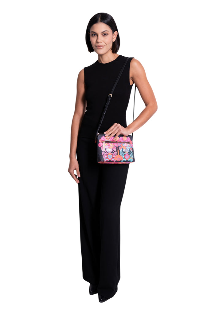 Bolsa Yaakun Saffiano Día de Muertos Catrina