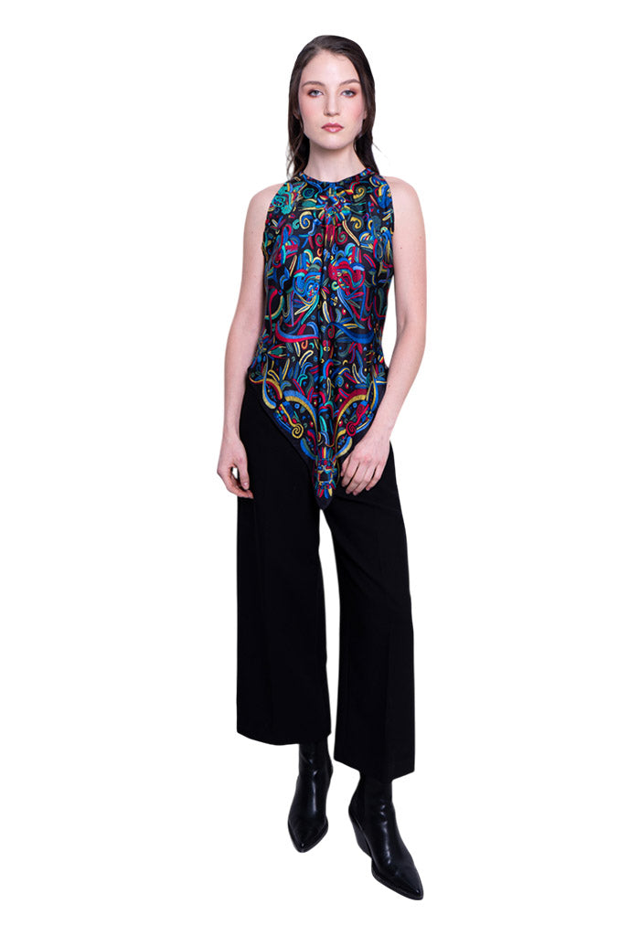 Blusa Cuello Ajustable Quetzalcóatl