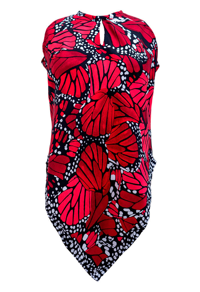 Blusa Cuello Ajustable Mariposa Macro