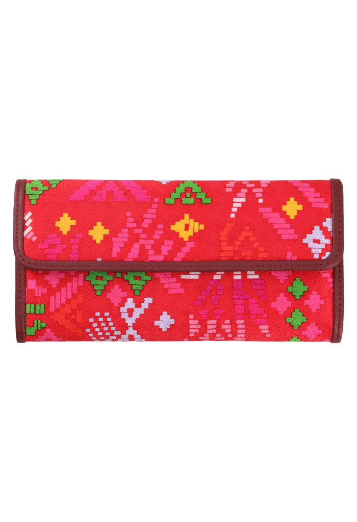 Cartera de Bolsillo Seda Tejido Maya