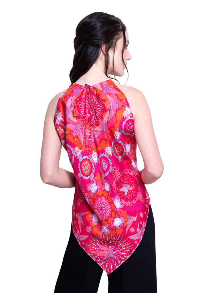 Blusa Cuello Ajustable Colibrí