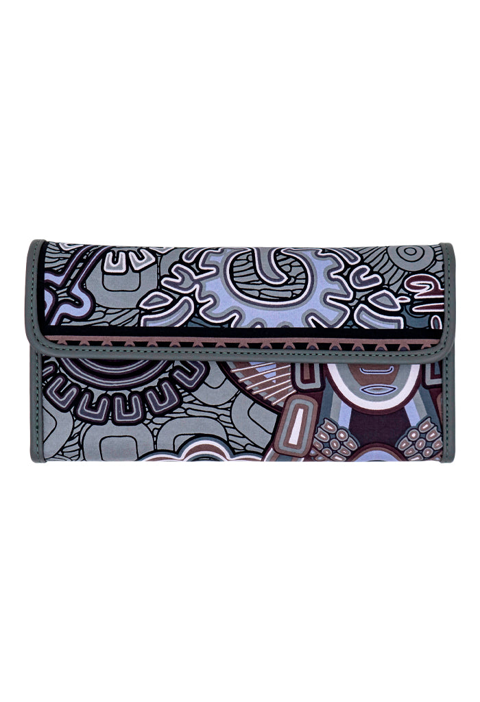Cartera Bolsillo Negro Diosas Mexicas