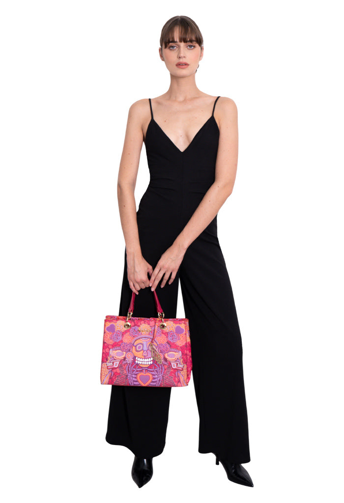 Bolsa Kaxan Saffiano Día de Muertos Catrina