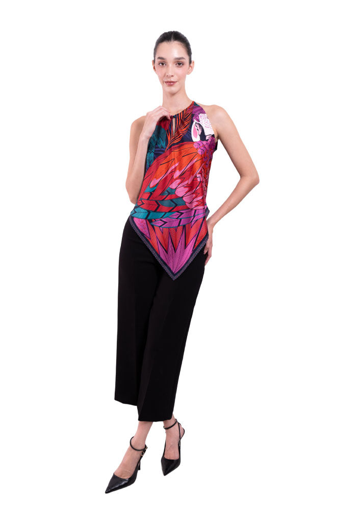 Blusa Cuello Ajustable Guacamaya