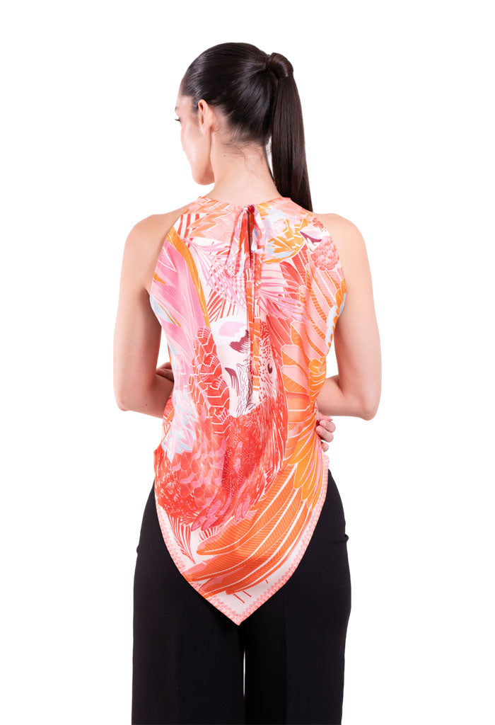 Blusa Cuello Ajustable Guacamaya