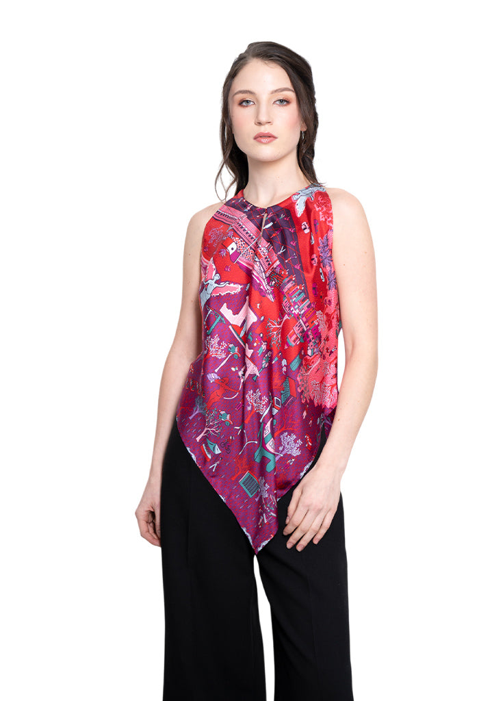 Blusa Cuello Ajustable Mi Ciudad a Color