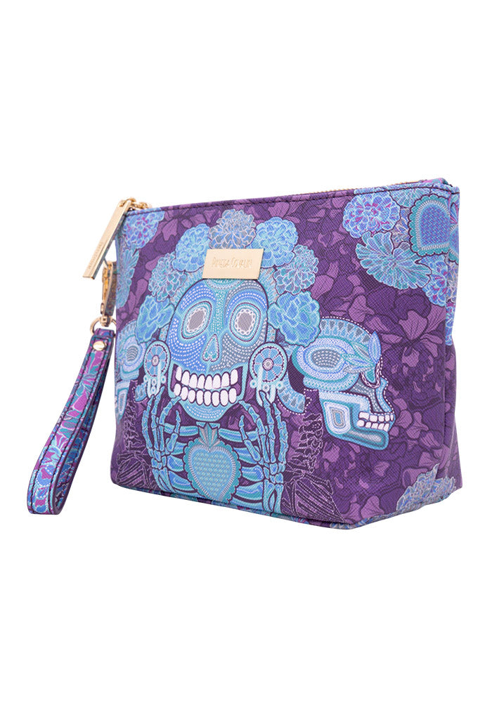 Cosmetiquera Piix Saffiano día de Muertos Catrina