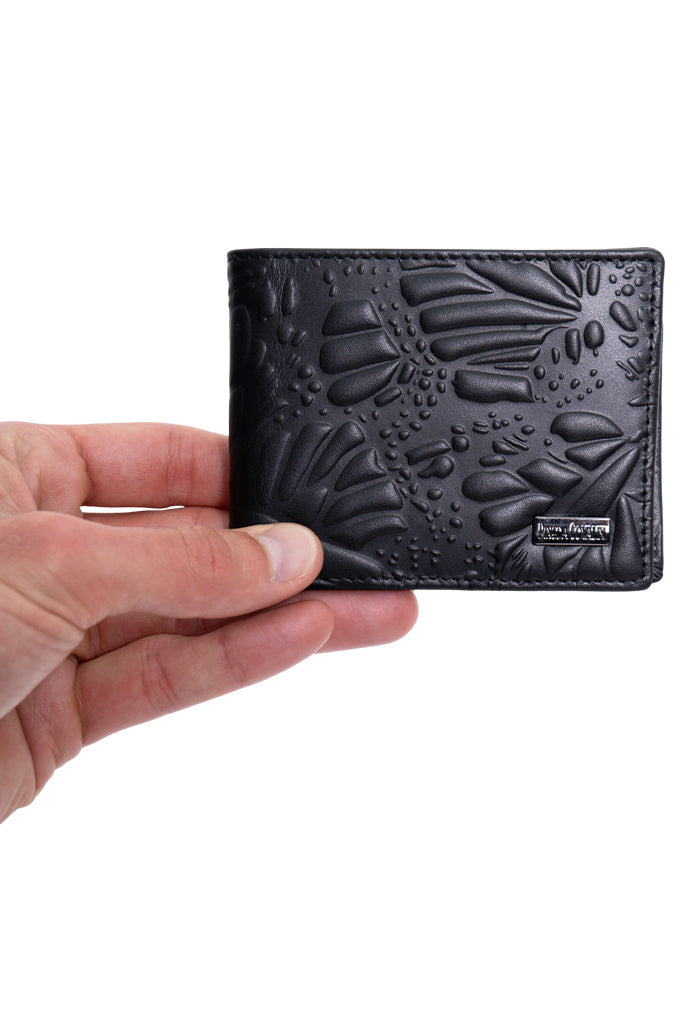 Cartera Tuumben De Piel Grabado Mariposa