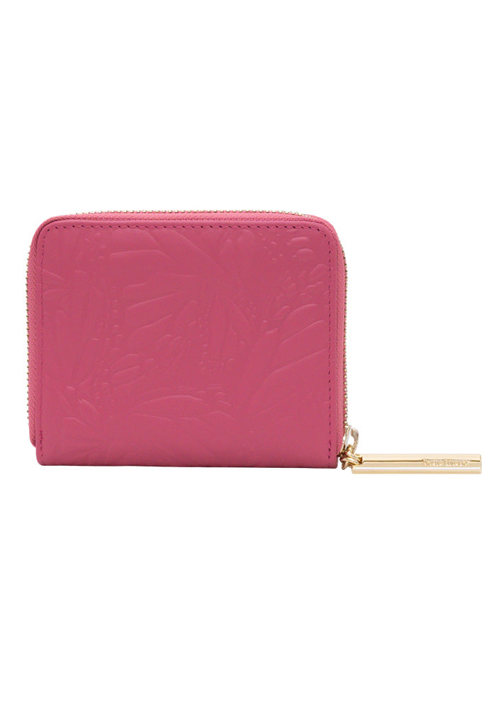 Cartera Chica Piel Grabado Mariposa