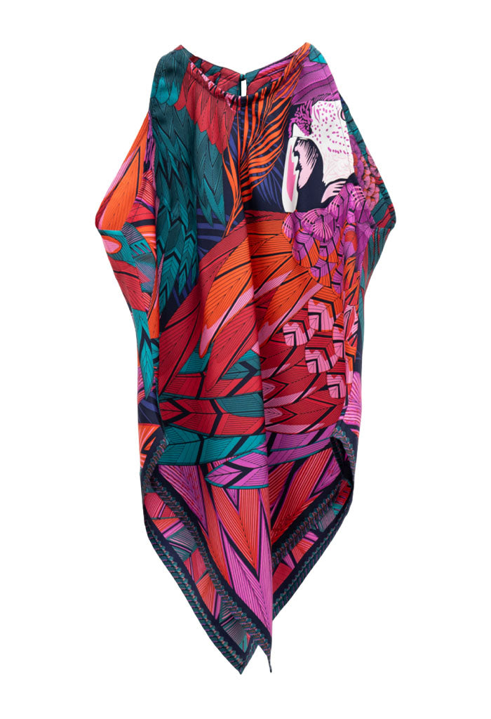 Blusa Cuello Ajustable Guacamaya