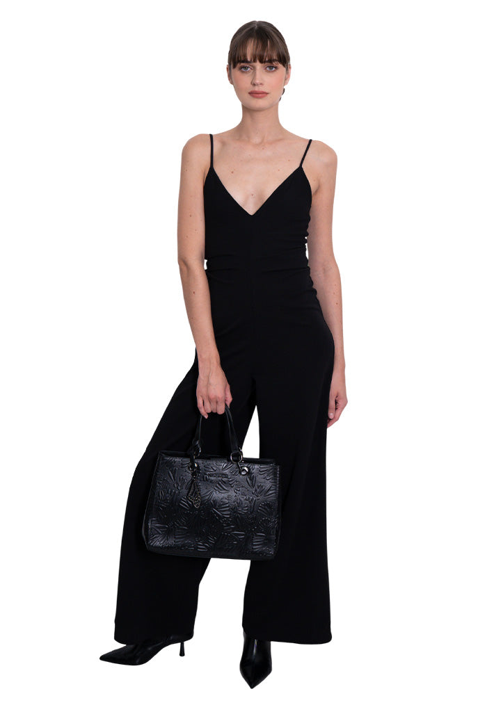 Bolsa Kaxan Piel Grabado Mariposa