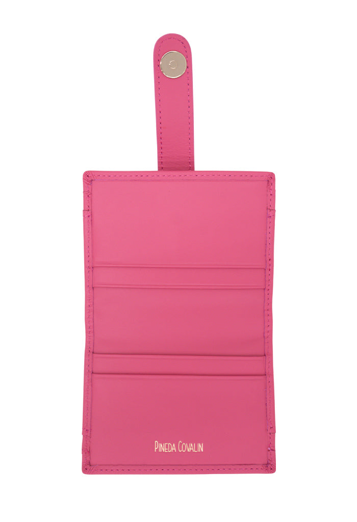 Tarjetero Meent de Piel Grabado Mariposa