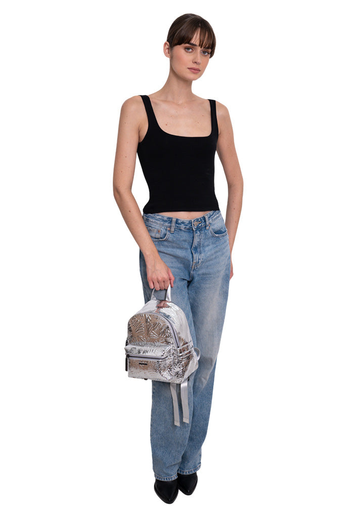 Mini Backpack Nuuk de Piel Grabado Mariposa