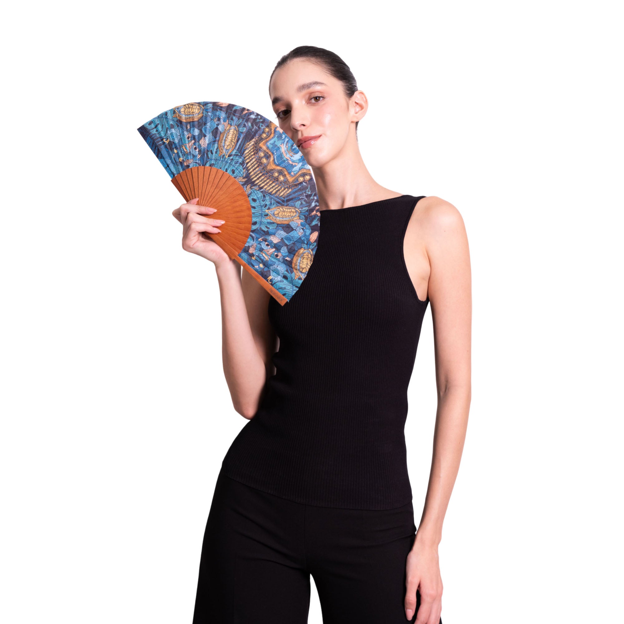 Abanico Iik Máscara de Jade