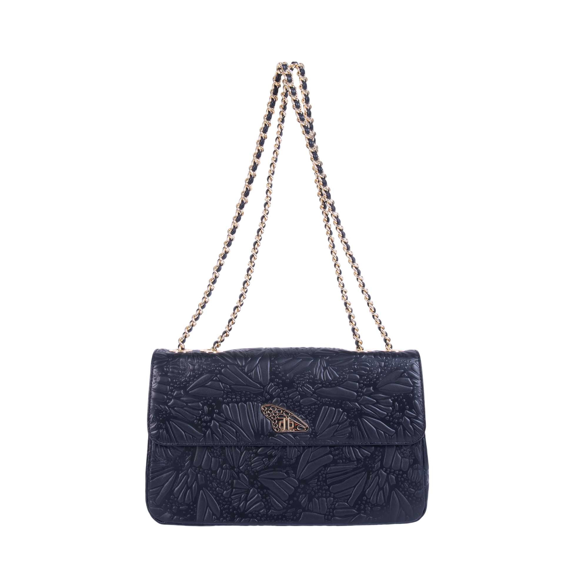Bolsa Tusbel Piel Grabado Mariposa