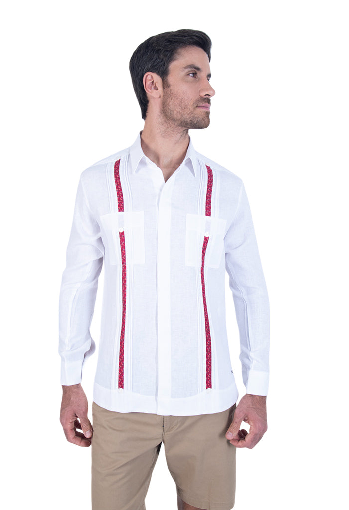 Guayabera Beel Blanca Colibrí