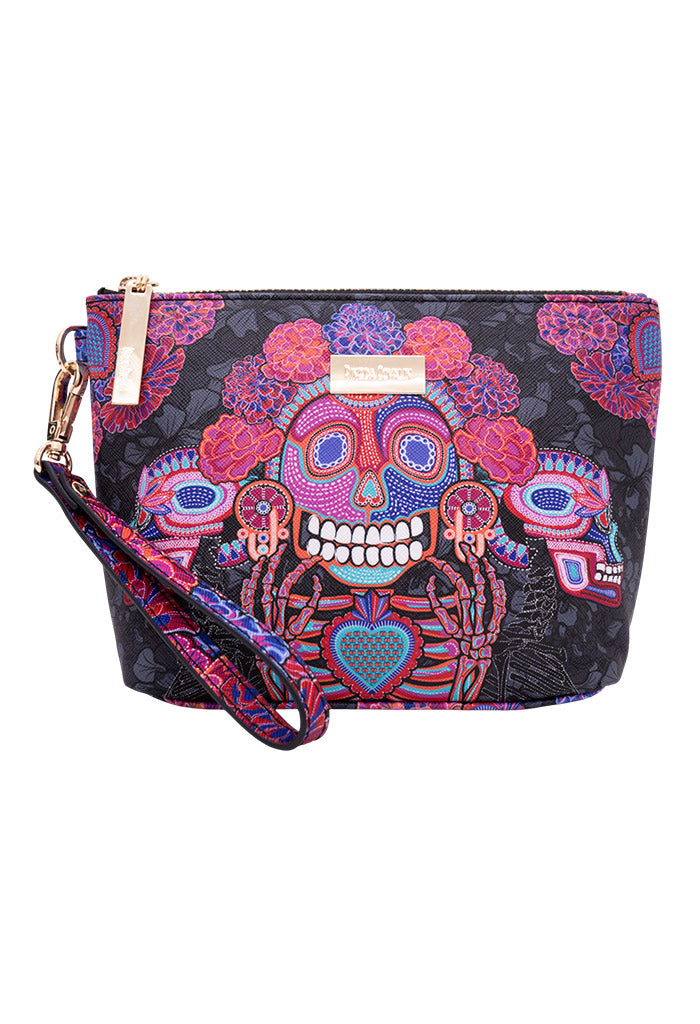 Cosmetiquera Piix Saffiano día de Muertos Catrina