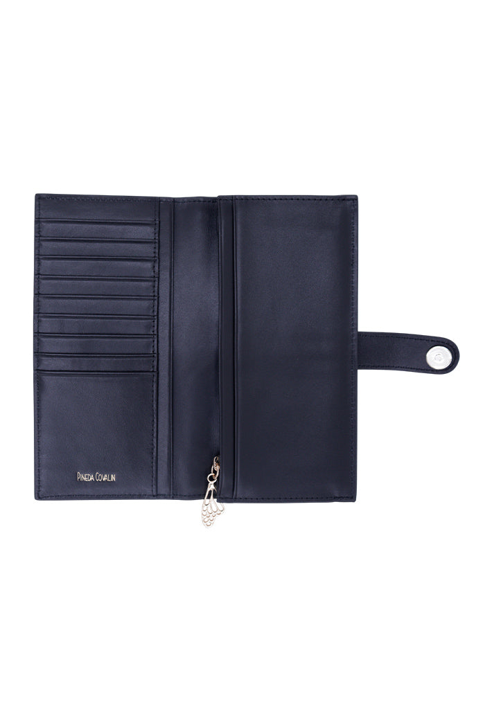 Cartera Grande Xook Piel Grabado Mariposa