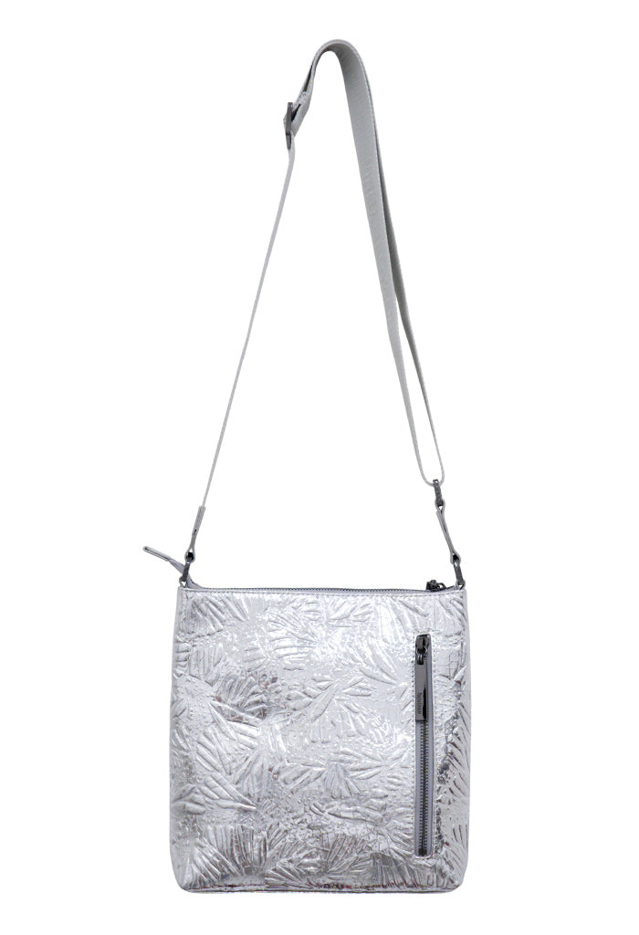 Messenger Bag Xíimbal de Piel Grabado Mariposa