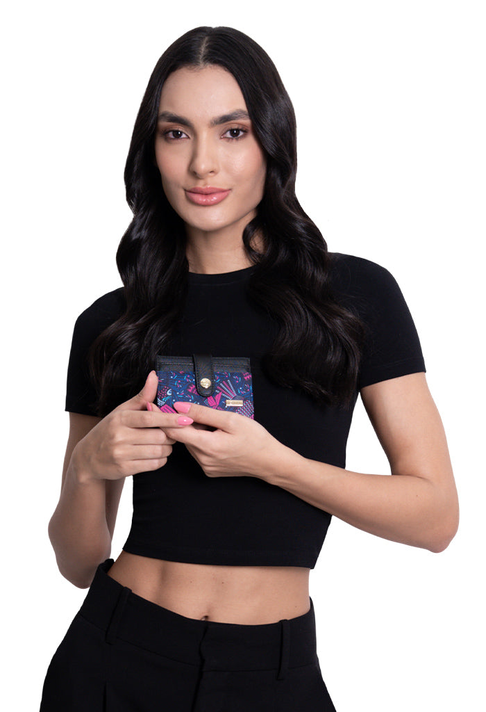 Tarjetero Meent Saffiano Colibrí