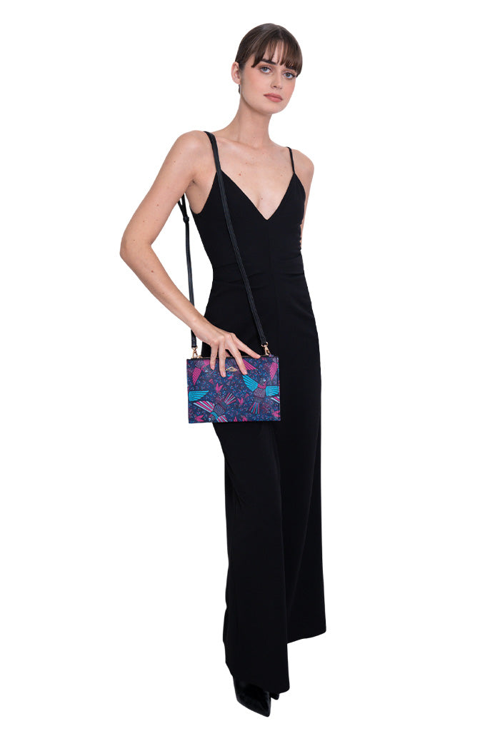 Crossbody Nikté Saffiano Colibrí