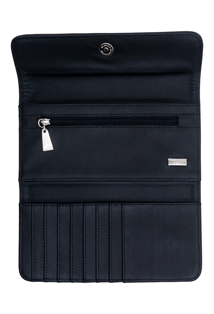 Cartera Bolsillo Negro Diosas Mexicas