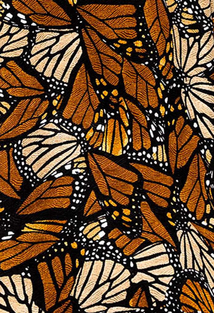 Bufanda Doble Vista Mariposa Monarca